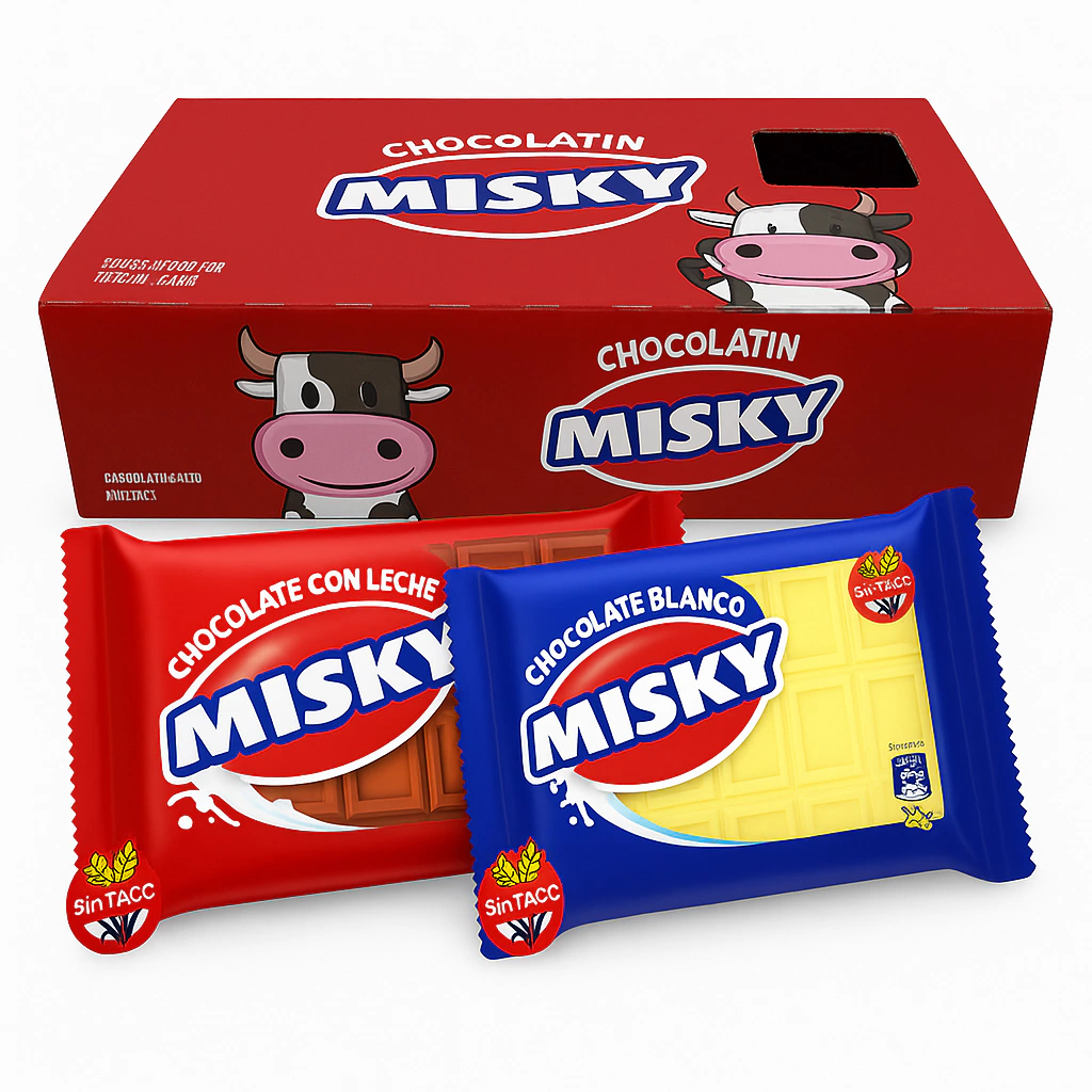 CHOCOLATIN MISKY Blanco y negro